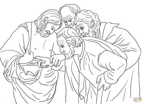 Disegno di San Tommaso con Gesù da colorare