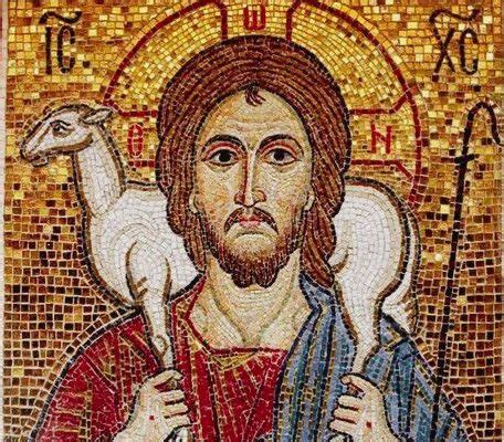 Gesù Buon Pastore mosaico bizantino