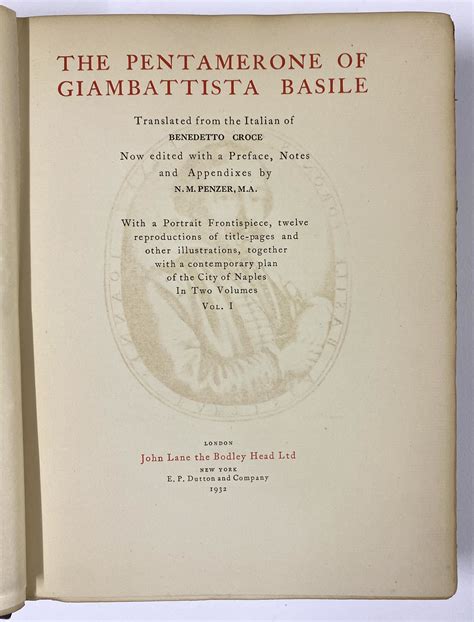 Frontespizio del Pentamerone di Giambattista Basile