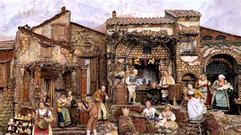 Presepe tradizionale con figure artigianali