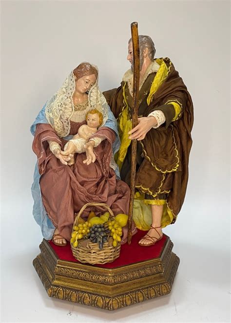 Scena presepe con pastori e Natività