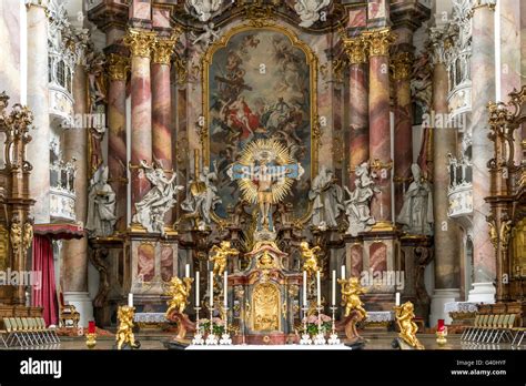 Interno basilica Ottobeuren altare maggiore