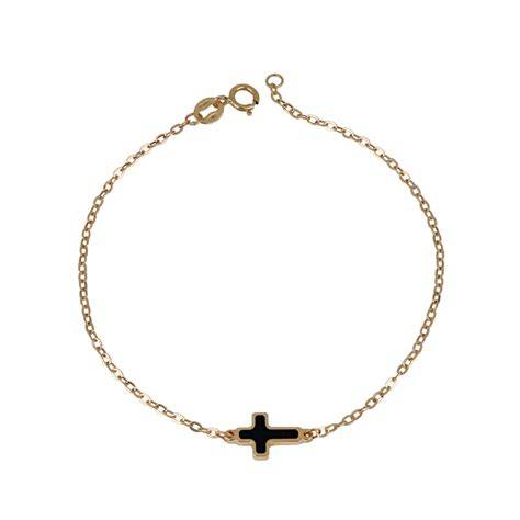 Bracciale d’oro con crocifisso