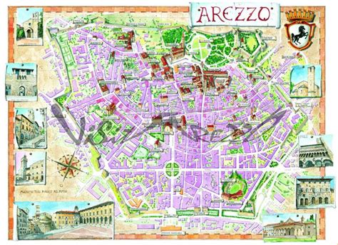 Mappa di Arezzo e Via Madonna del Prato