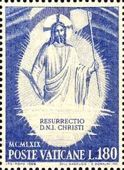 Francobollo Vaticano Resurrezione 1969