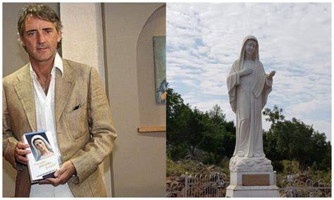 Roberto Mancini a Medjugorje con Vicka