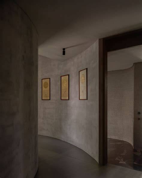 Render corridoio curvo spa vigneti