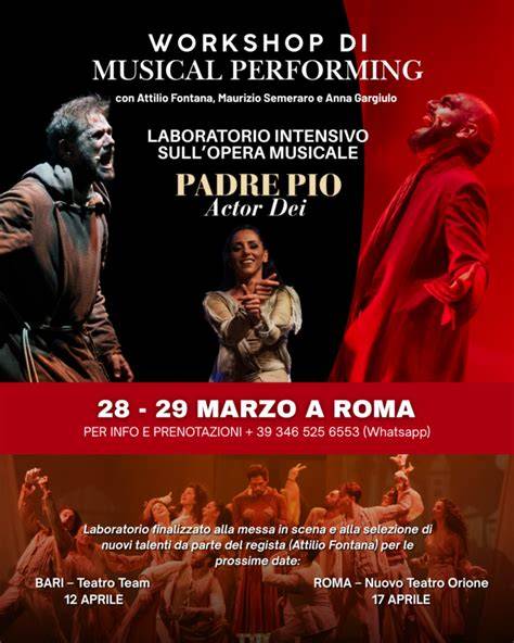 Padre Pio musical scena teatrale
