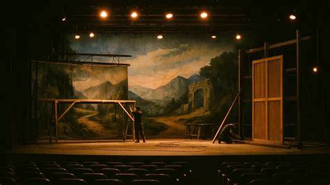Scenografia teatrale Padre Pio proiezioni