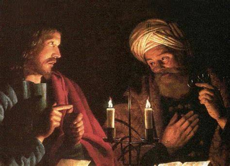 Gesù e Nicodemo nel dialogo notturno
