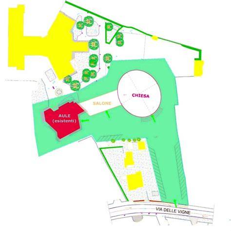 Planimetria complesso parrocchiale Formia