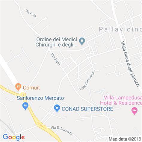 Mappa di Via della Resurrezione Palermo