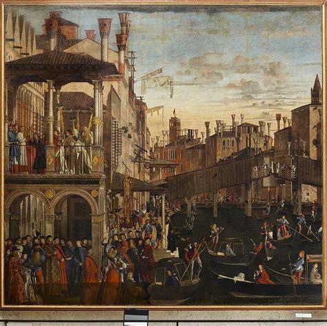 Dettagli restaurati del dipinto di Carpaccio