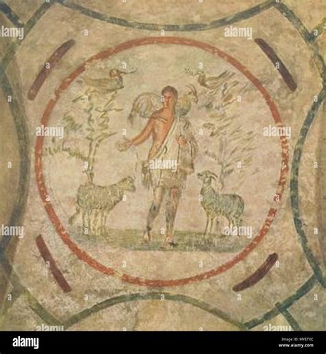 Buon Pastore nelle catacombe cristiane