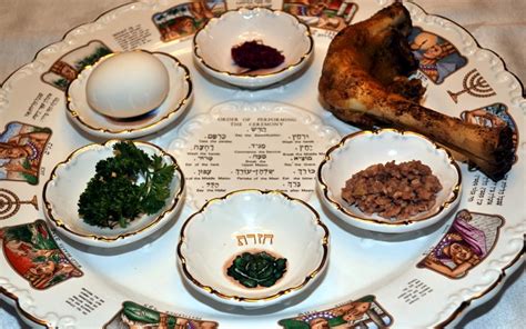 Tavola della cena Seder simboli