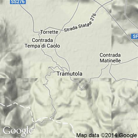 mappa di Tramutola e località Matinelle