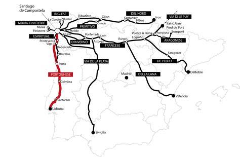 Mappa itinerario Tel Aviv Santiago Compostela