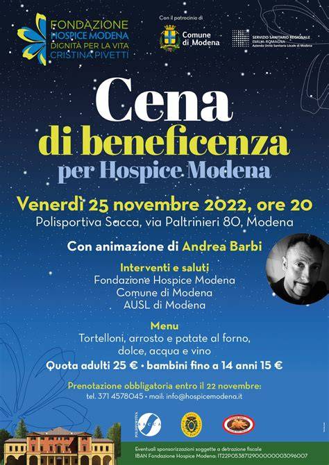cena di beneficenza in sala parrocchiale