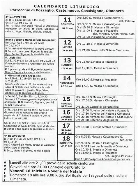 Calendario liturgico ambrosiano dopo Pentecoste