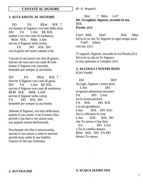 Accordi chitarra canto liturgico