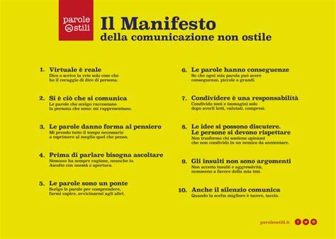 Manifesto comunicazione non ostile dieci principi