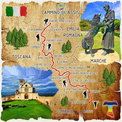 Mappa del cammino di San Pio