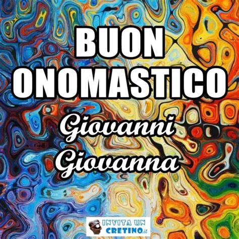 Cartolina digitale buon onomastico Giovanni