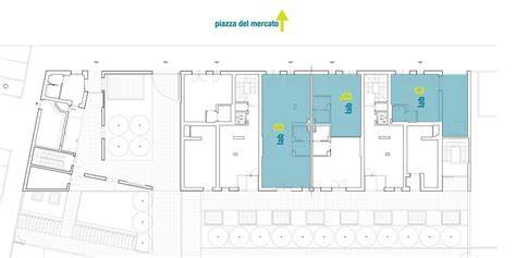 Schema spazi privati e comuni housing sociale