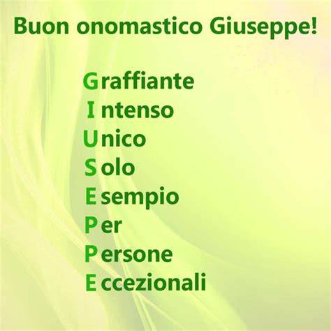 Immagine acrostico nome Giuseppe