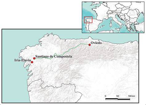 mappa storica Iria Flavia Santiago Compostela