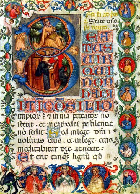 Manoscritto massonico medievale miniato