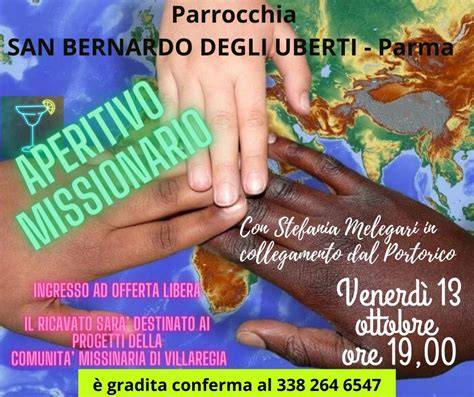 Persone riunite per aperitivo missionario