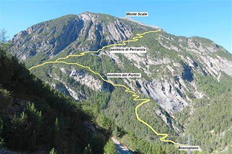 Sentiero esposto versante Monte Scale