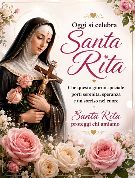 Santa Rita con rose e candela
