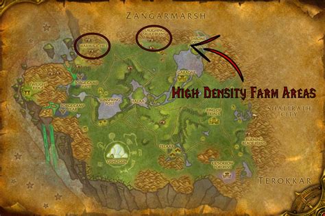 Posizione di Sallee Pinzargentea a Nagrand