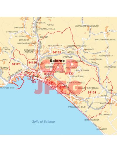 Mappa giudiziaria di Salerno e Buccino