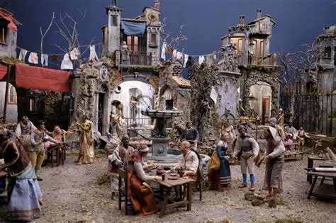 Presepe napoletano barocco scena urbana