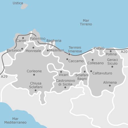 Cartina di Casteldaccia provincia Palermo