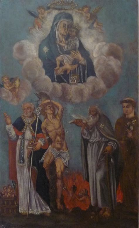 Dipinto Madonna del Carmine anime purganti