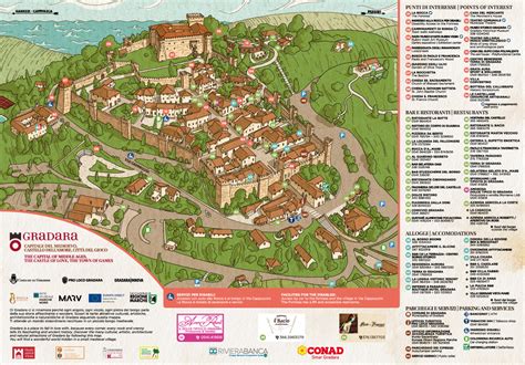mappa di Gradara e Via Parrocchiale