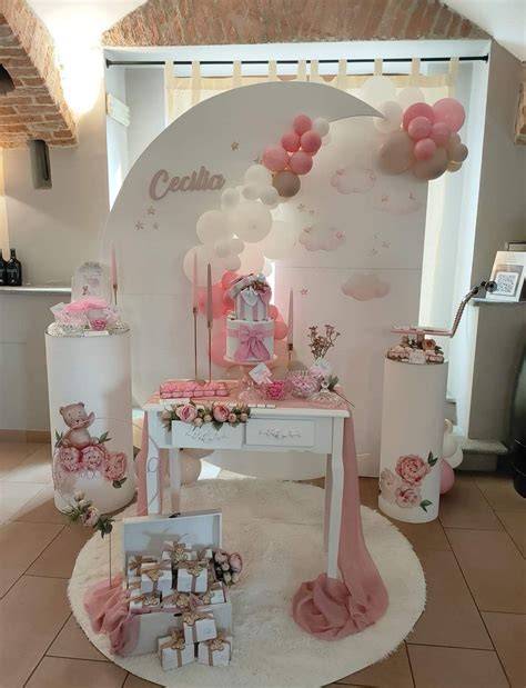 Allestimento floreale battesimo bambina