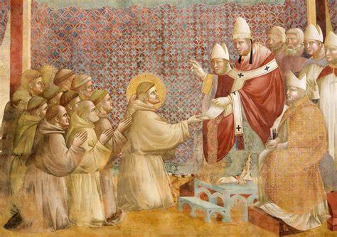 Francesco con le ceneri in Basilica