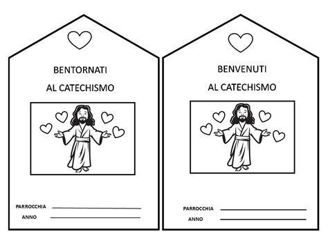 Biglietto catechismo da colorare