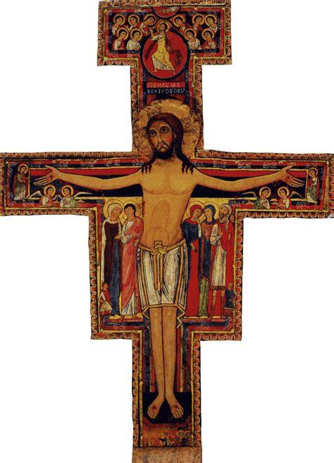 Crocifisso di San Damiano occhi aperti