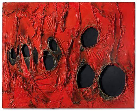 Alberto Burri Crocifissione plastica bruciata