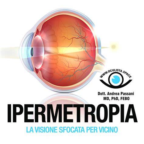 Vista sfocata da vicino per presbiopia