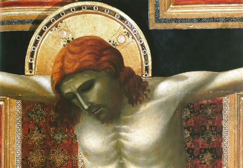 Crocifisso di Cristo nella penombra