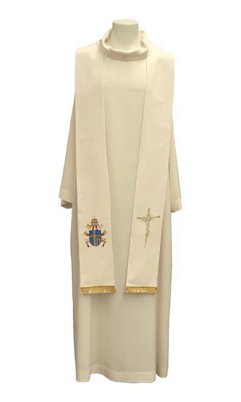 Stola bianca sacerdote battesimo