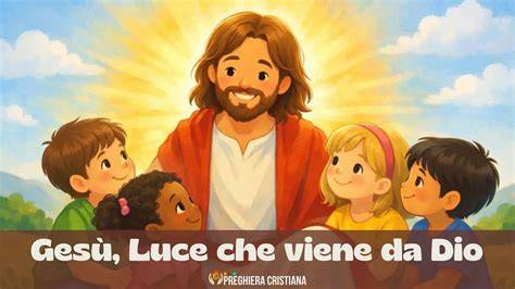 Luce pasquale e bambini in preghiera