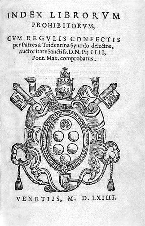 Indice librorum prohibitorum pagina storica